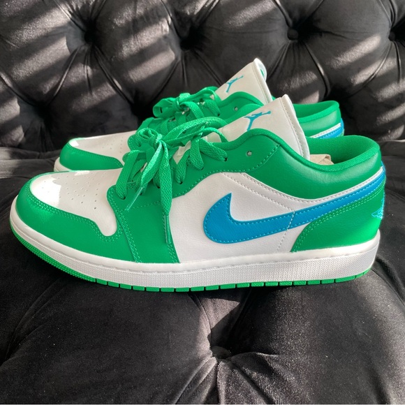 Nike Green and Blue Air Jordan Sneakers